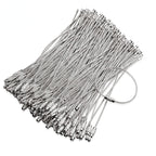 Beadable Cup Charm Wire Stainless Steel Twisted Cable with Screw Clasp 20pcs