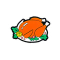 Silicone Focal Beads Thanksgiving Roasted Chicken Circle Badge