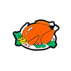 Silicone Focal Beads Thanksgiving Roasted Chicken Circle Badge