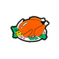 Silicone Focal Beads Thanksgiving Roasted Chicken Circle Badge