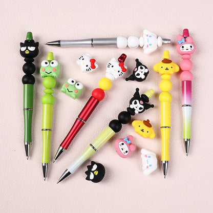 Silicone 3D Focal Beads Sanrio Avatar Smiling Faces Mixed Set 20pcs 6