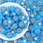 Blue 3D Bird Silicone Focal Beads 20 pcs