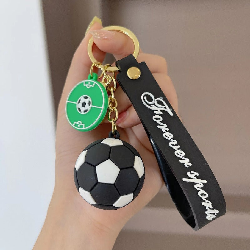 Silicone Sports Ball Keychain Colorful World Cup Soccer Theme 6