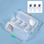 Double Sided Transparent Plastic Storage Box with Triple Compartments 2