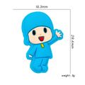 Silicone Focal Beads Baby Waving Hand Blue 20pcs
