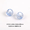 Star Pattern 10mm Acrylic Round Beads Shiny Surface 20pcs 4