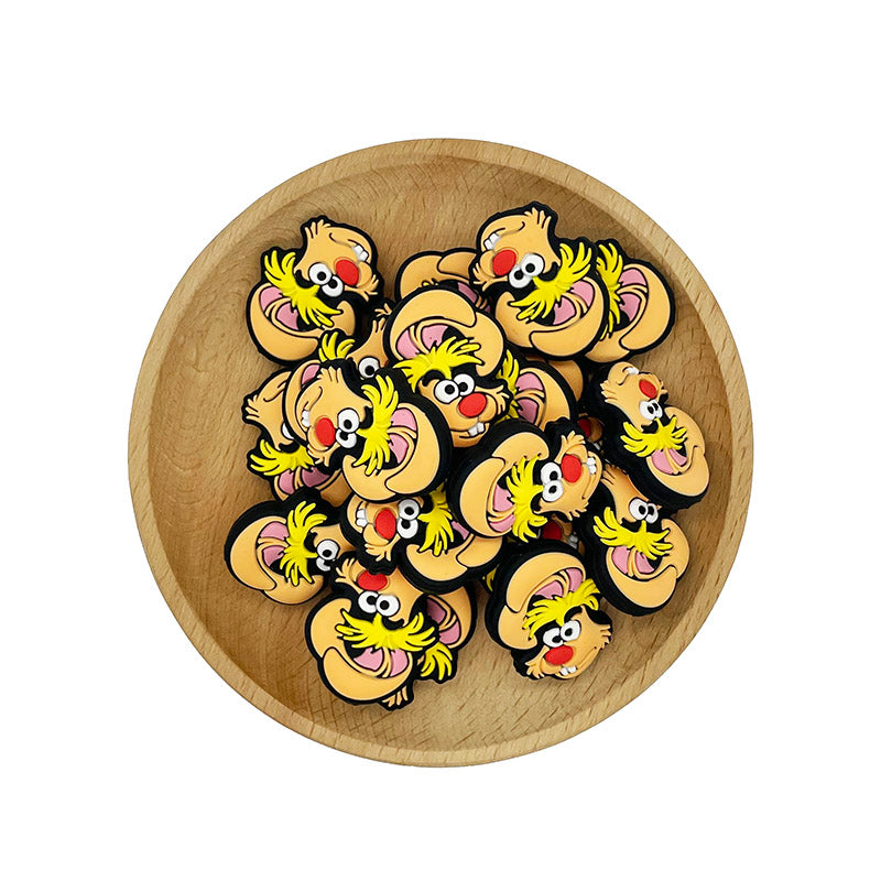 Silicone Focal Beads Arch Hare Cheeky Face Warm Tones 20pcs 2