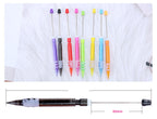 Beadable Mechanical Pencil Translucent Glittered Plastic Barrel 0.5mm 5