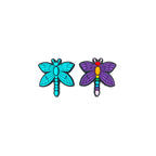 Silicone Focal Beads Dragonfly Dotted Tails Flat 1 Piece