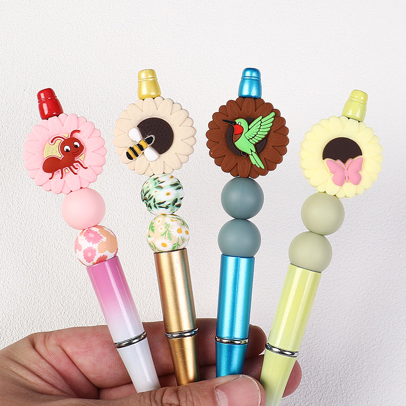 Insect Daisy Silicone Focal Beads 20pcs 9