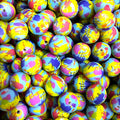 15mm Silicone Beads Printed Splatter Paint Design 50pcs 2