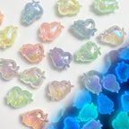 UV Finish Heart Star Acrylic Beads 14x20mm Glow In The Dark 50pcs 2