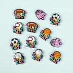Silicone Focal Beads Ball Game Match Day Text 20pcs