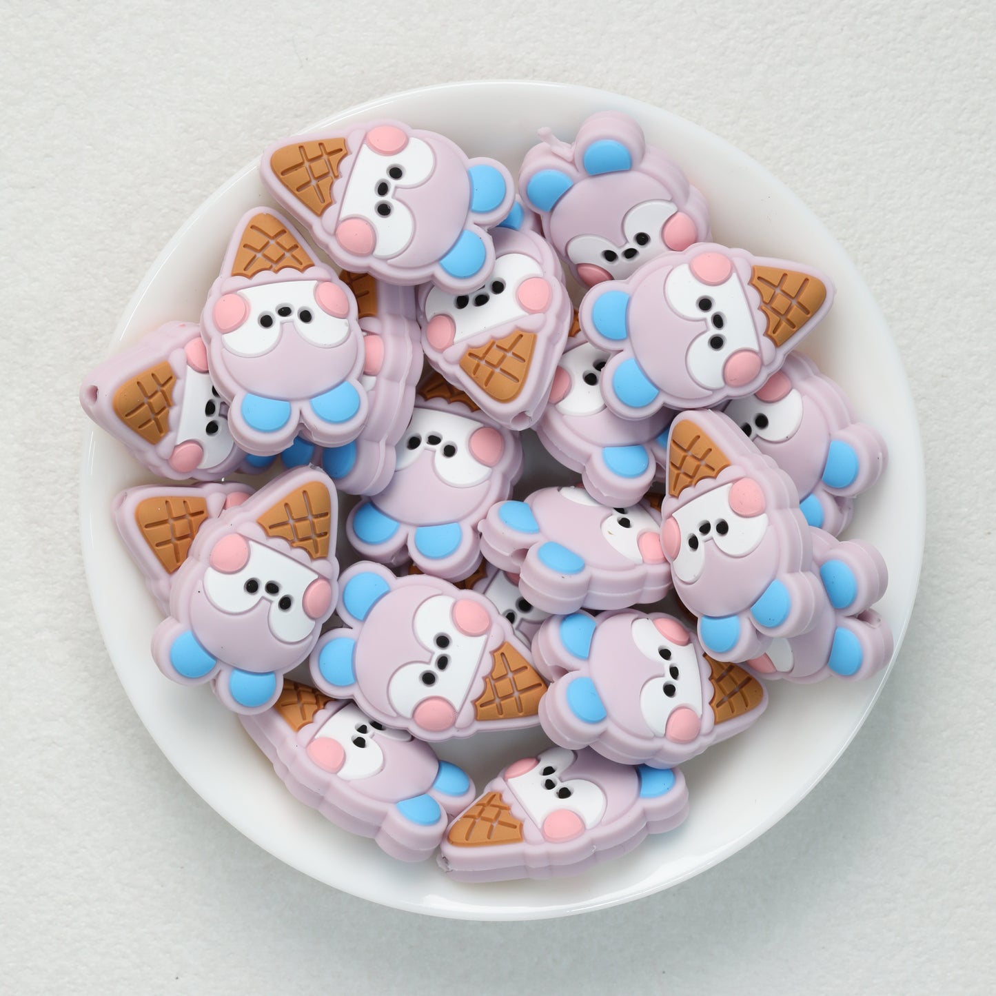Cute Ice Cream and Animal Silicone Focal Beads 20 pcs 6
