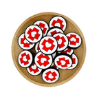 Silicone Focal Beads Nurse Red Cross Round Button White Heart 20pcs 2