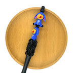 Silicone 3D Focal Beads Eeyore Royal Blue Sleepy Eyes 2