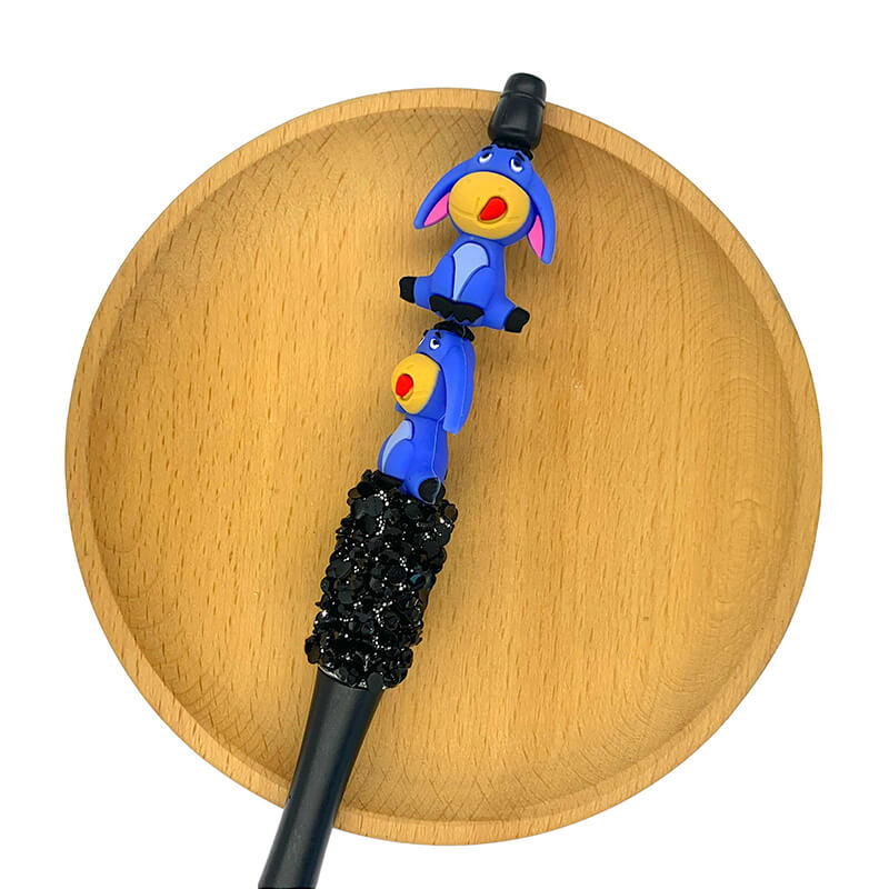 Silicone 3D Focal Beads Eeyore Royal Blue Sleepy Eyes 2