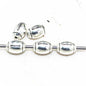 Rugby Metal Beads 11mm Antique Silver Tone Alloy 50pcs 2