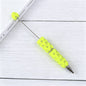 Beadable Plastic Pen with Colorful Heart and Rhinestone Design 10