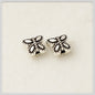 Butterfly Metal Beads 6.3x5.4mm Vintage Chubby Antique Silver 100pcs 2