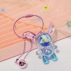 Acrylic Bunny Keychain Cartoon Colorful Crystal Long Ear Charm 2