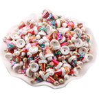 UV Plating Christmas Hat Snowflake Acrylic Beads Red Electroplated