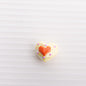 Hand Drawn Acrylic Heart Beads 19.4x17mm Pastel Faceted 5pcs 5