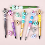 Silicone 3D Focal Beads Koala Head Multi Color Pastel Shades 20pcs 6