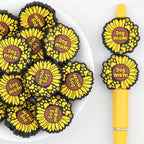 Mother Day Dog Claw Sunflower Silicone Focal Beads 20Pcs 