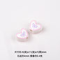 Bowknot Outline Heart Acrylic Beads 11mm 40pcs 16