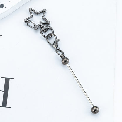 Beadable Metal Keychains Star-shaped