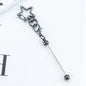 Beadable Metal Keychains Star-shaped