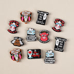 Silicone Focal Beads Fun Text Playful Quotes Cartoon Style 20pcs 4