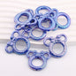 Deep UV Color Plated Solid Color Mickey Ring Head Acrylic Beads 2pcs 10