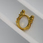 Dragon Horn Metal Bead Frame 15mm Decorative Zinc Alloy 40pcs - Gold