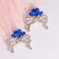 Alloy Crystal Bow Knot Heart Shape Beads 23mm 5pcs 8