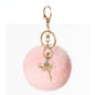 Pom Pom Keychain Alloy Ballet Girl Gold Tone with Rhinestones 19