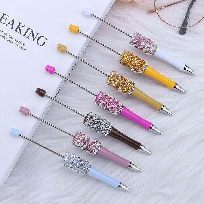 Beadable Pens with Pearl Rhinestone Decorations Colorful 2