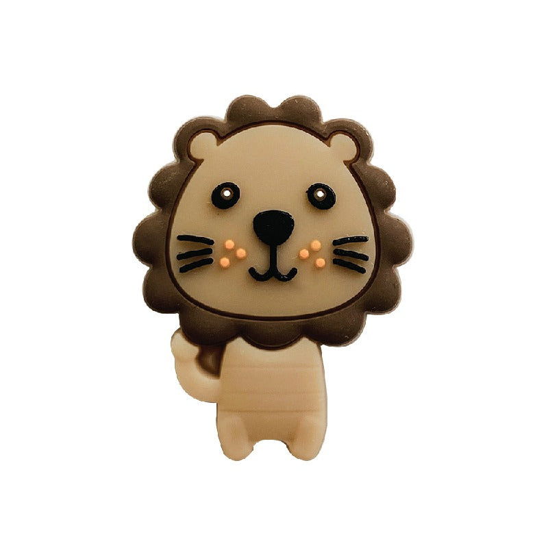 Silicone Focal Beads Lion Pastel Mane Animal Faces 20pcs 8