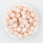 Christmas Theme 15mm Printed Silicone Round Beads 50pcs 3