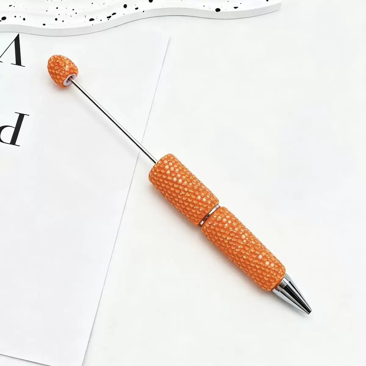 Beadable Pen Wholesale, Colorful Full Rhinestone Design Glass Decoration