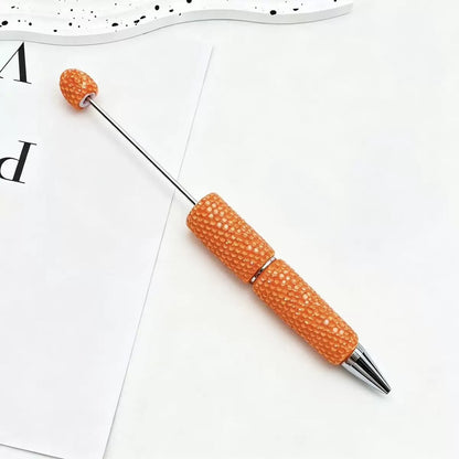 Beadable Pen with Colorful Full Rhinestone Design Glass Decoration