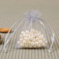 Organza Drawstring Bags Rectangular 9x12cm Solid Colors 100pcs