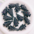 Glossy Christmas Tree Acrylic Beads 36x22mm Colorful Mixed 5pcs 6