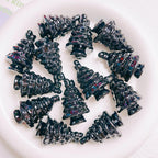 Glossy Christmas Tree Acrylic Beads 36x22mm Colorful Mixed 5pcs 6