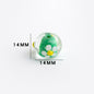 Dopamine-Themed Flower Glass Beads 14mm 10pcs 6