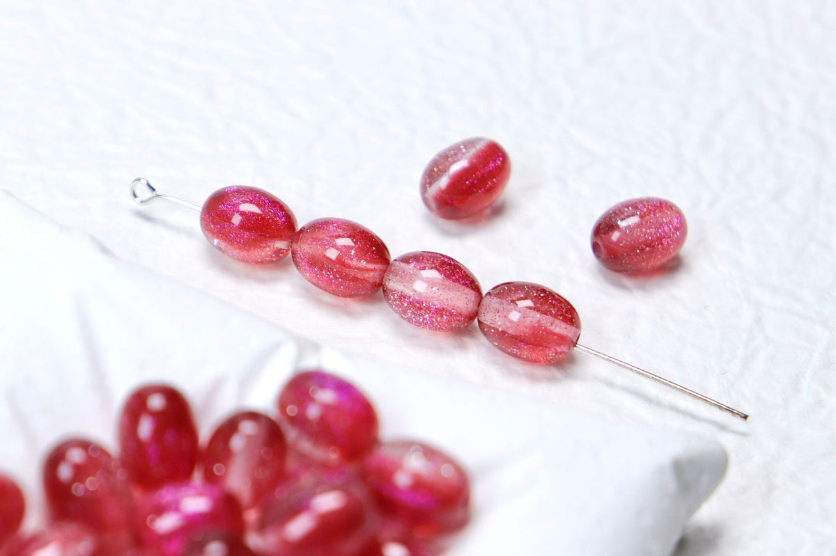 Iridescent Grape Shaped Resin Beads 8x10mm 100pcs 10