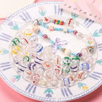 Hand Painted Wind Chimes Acrylic Beads 16mm Transparent Colorful 10pcs