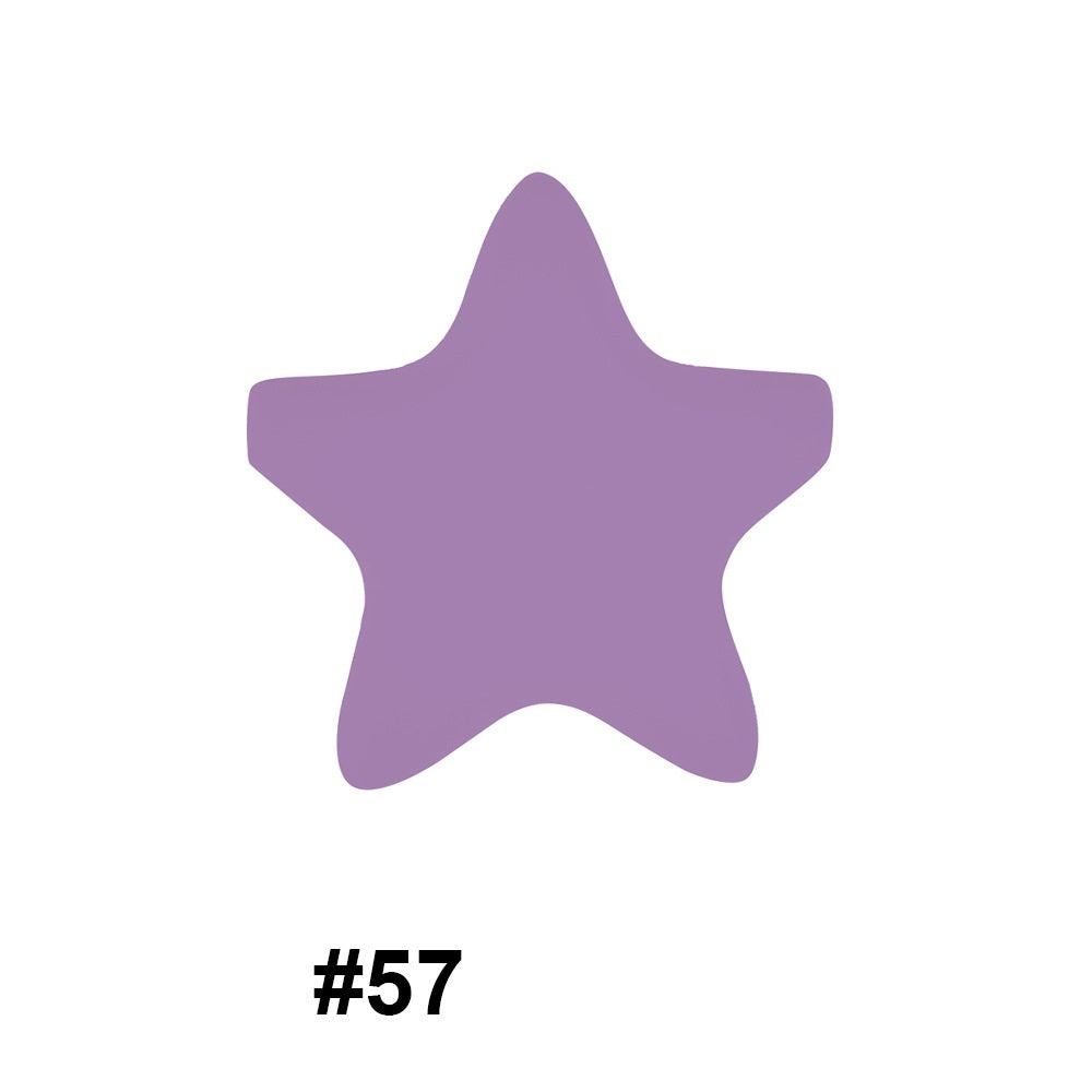 Star Shaped 45mm Silicone Beads Smooth Surface 50pcs 6