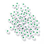 Colored Heart Acrylic Flat Round Beads 7mm Mixed Colors 200pcs 9